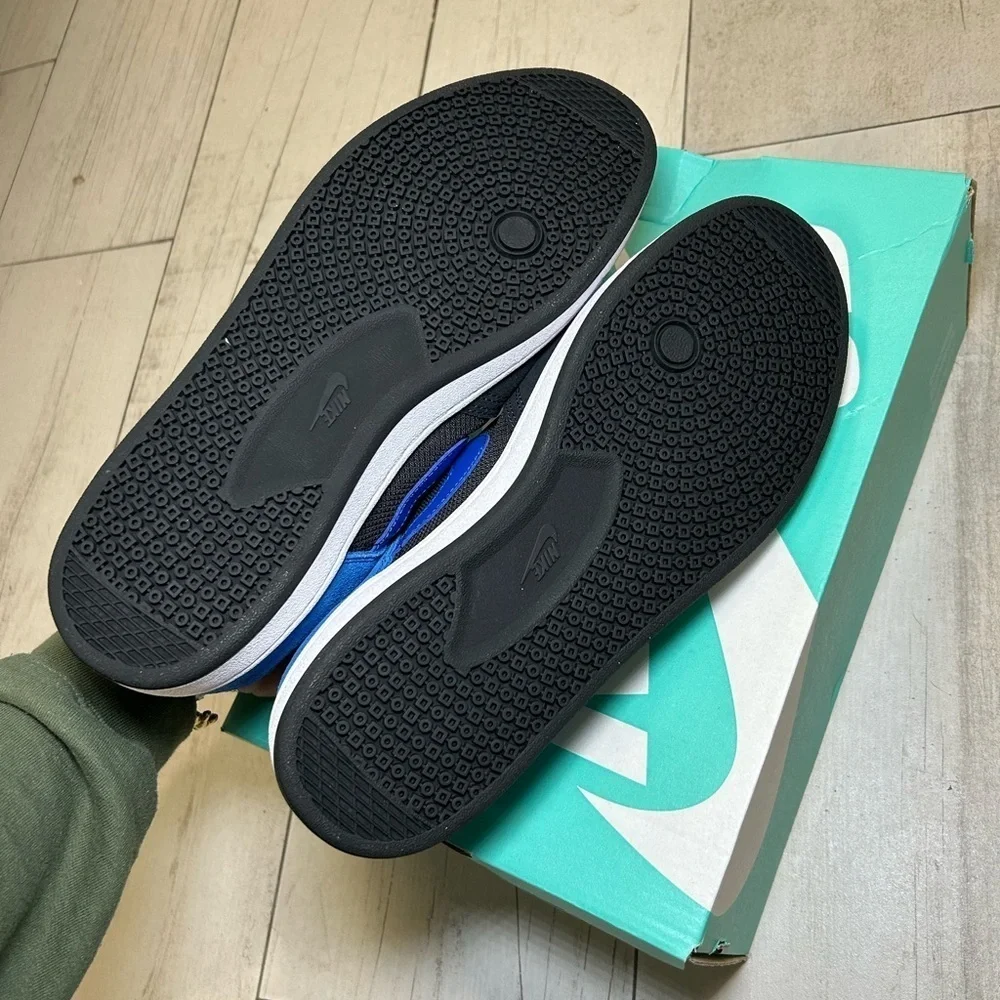 Nike Black and Blue Sneakers with Classic Swoosh